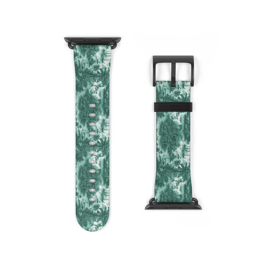 Apple Watch Band - Tropical Toile, evergreen