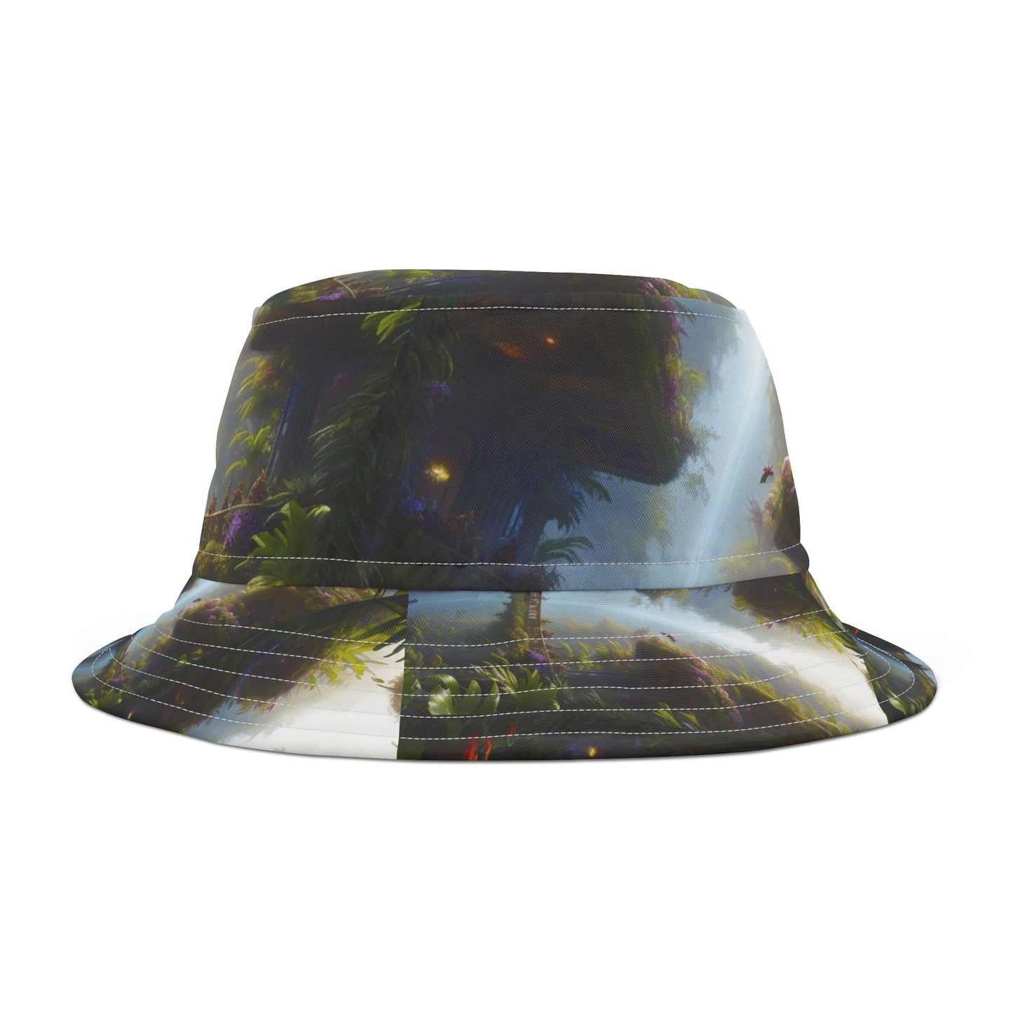 Rainforest Home / Polyester Bucket Hat for Beach Lovers