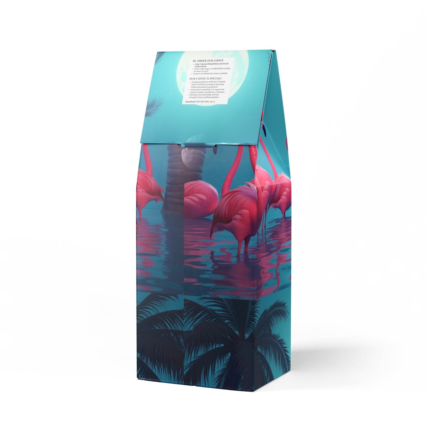 Golden Sands Single Origin™ Coffee (Light-Medium Roast) Specialty Grade / Moonlit Mermaid and Flamingos