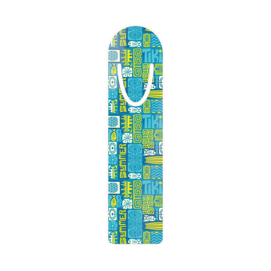 Bookmark - Aluminum, Tiki Poster Blue