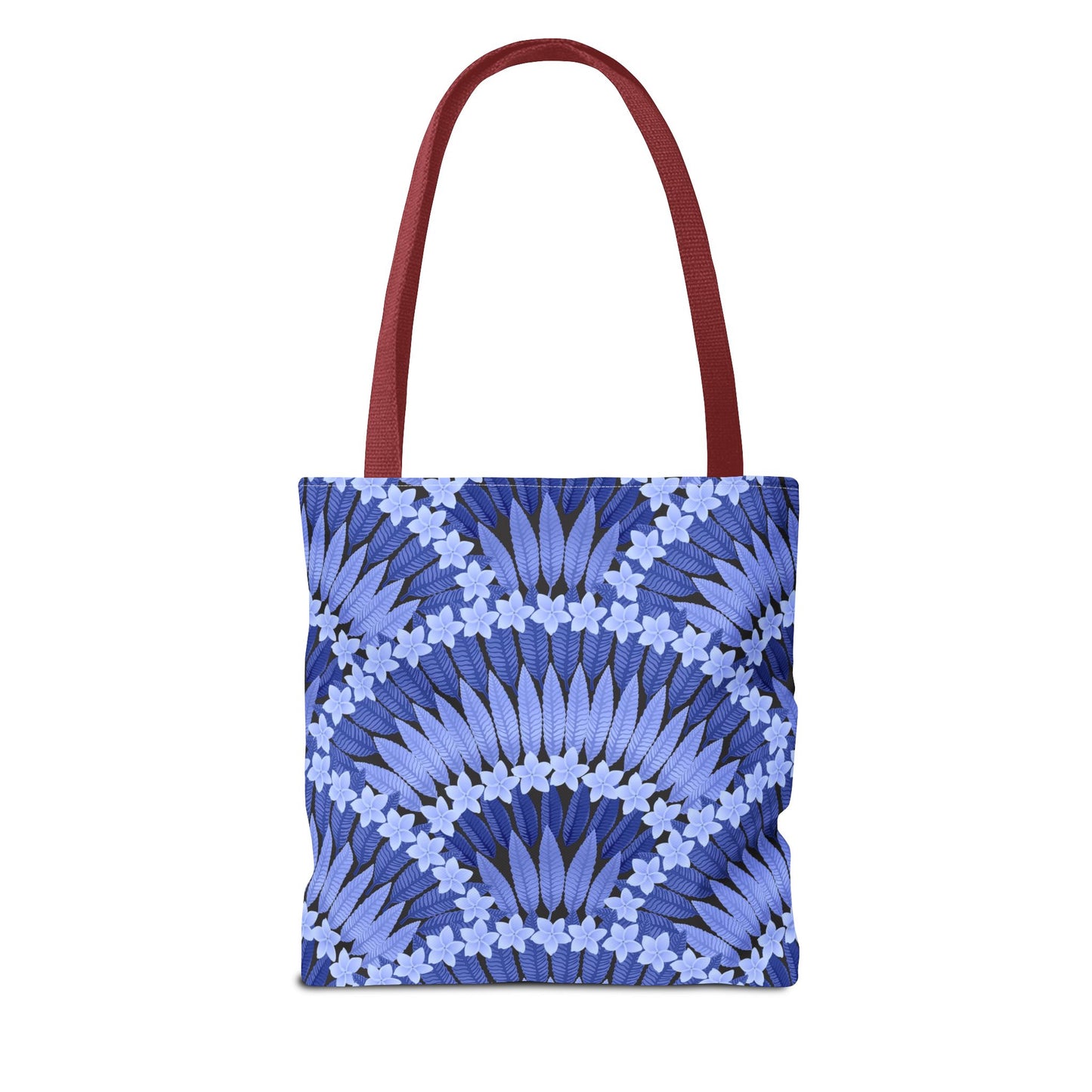 Plumeria and Palms Blue Tote Bag - 3 Sizes