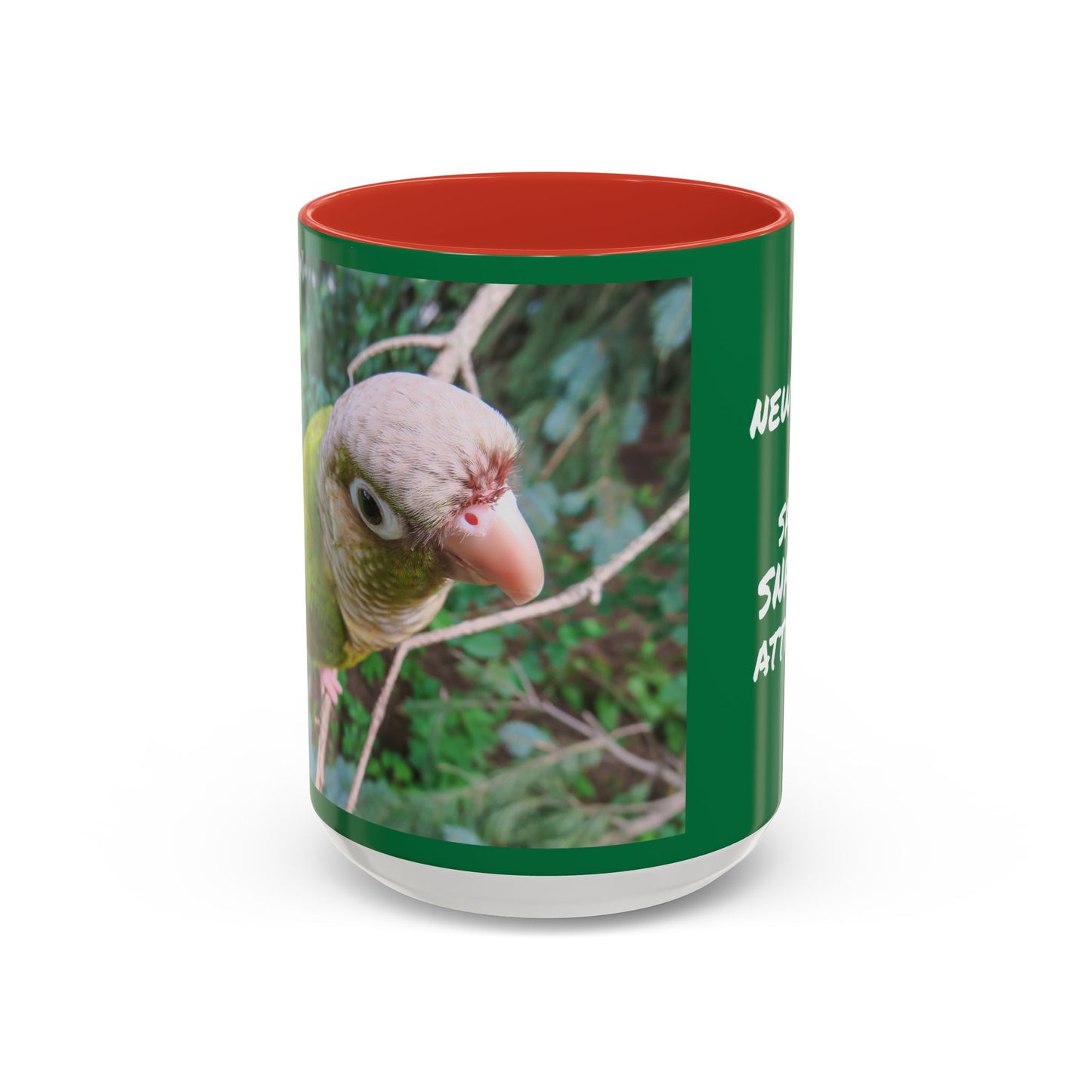 Parrot Accent Coffee Mug (11, 15oz), 8 Colors - Same Snarky Attitude, green