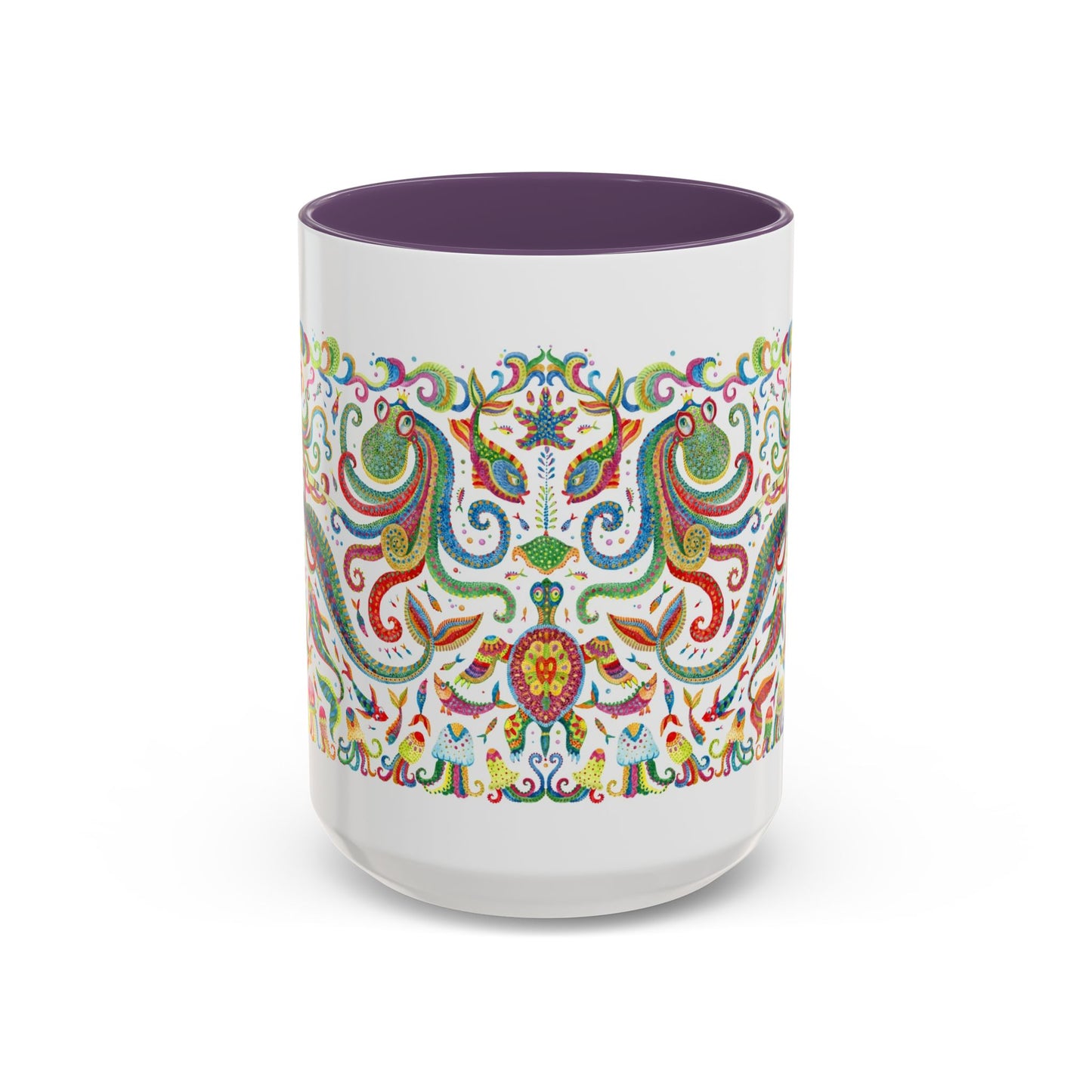 Accent Coffee Mug | Tropical-Inspired Drinkware / Colorful Mermaid Kingdom