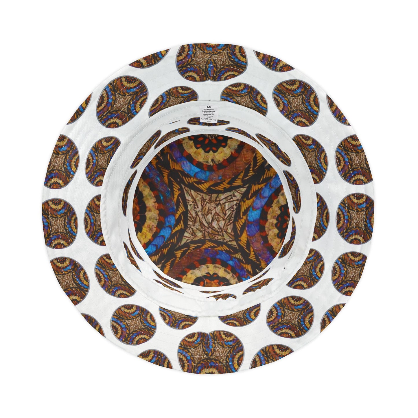 Tropical Polyester Bucket Hat, 2 Sizes - Real Butterfly Wing Plate #3