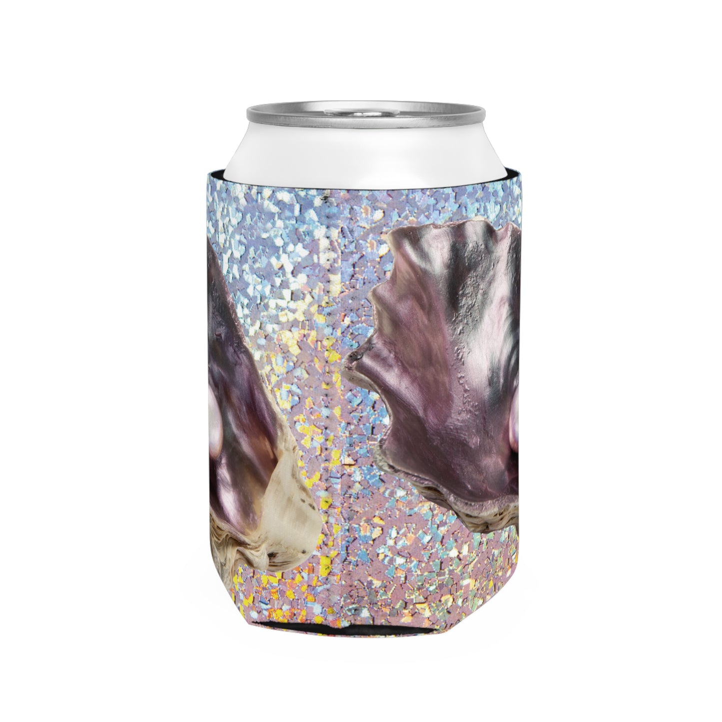 Disco FW Lavender Pearl Oyster Can Cooler Sleeve - Perfect for Outdoor Picnics