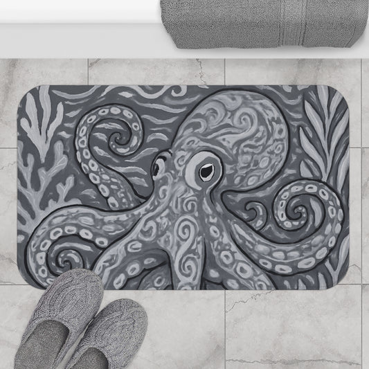 Kraken Joe Slate Bath Mat, 2 Sizes - Tropical Vibes for Home Decor