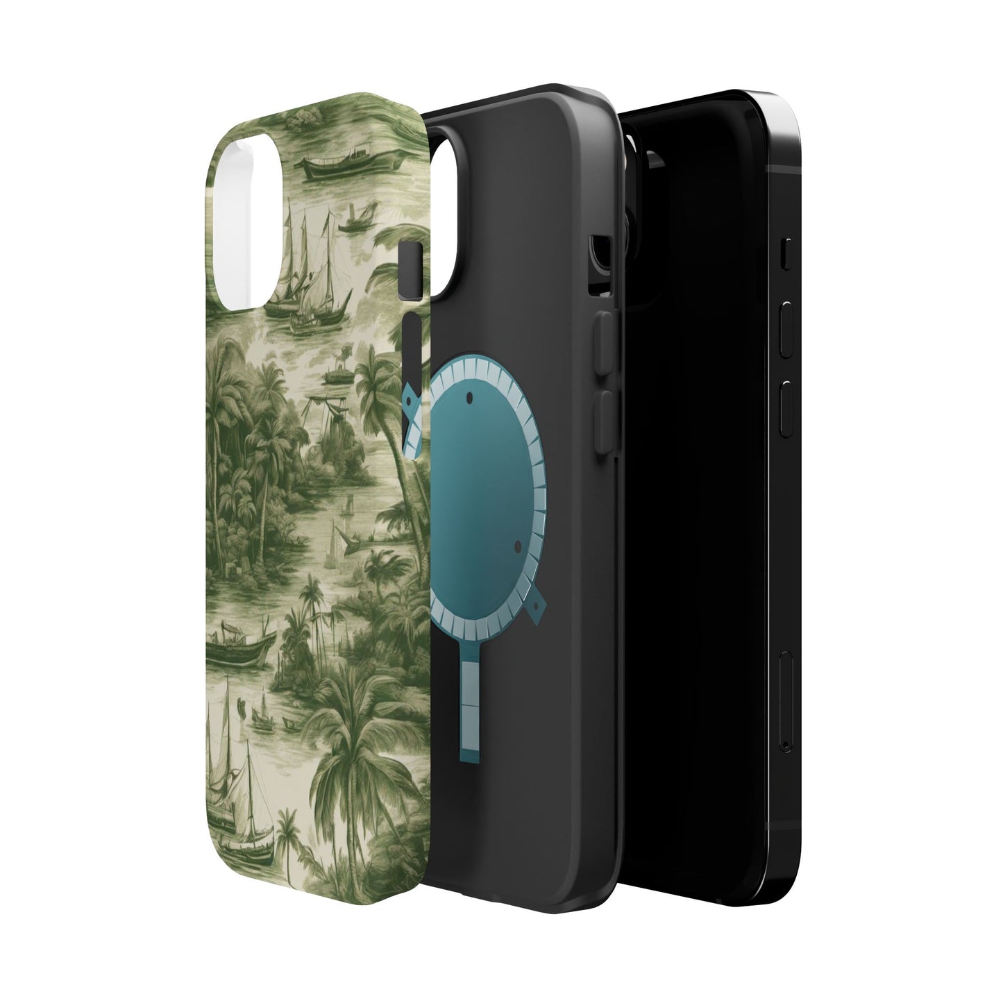 Magnetic Tough Cases, Tropical Toile #1, Green, Various Models