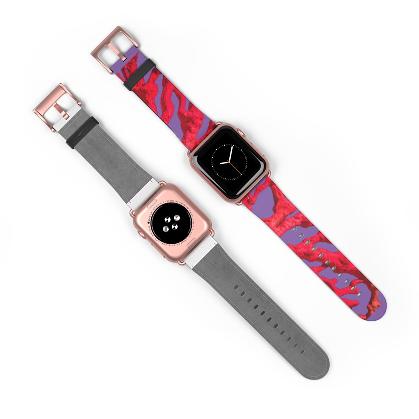 Apple Watch Band - Red Coral, purple background