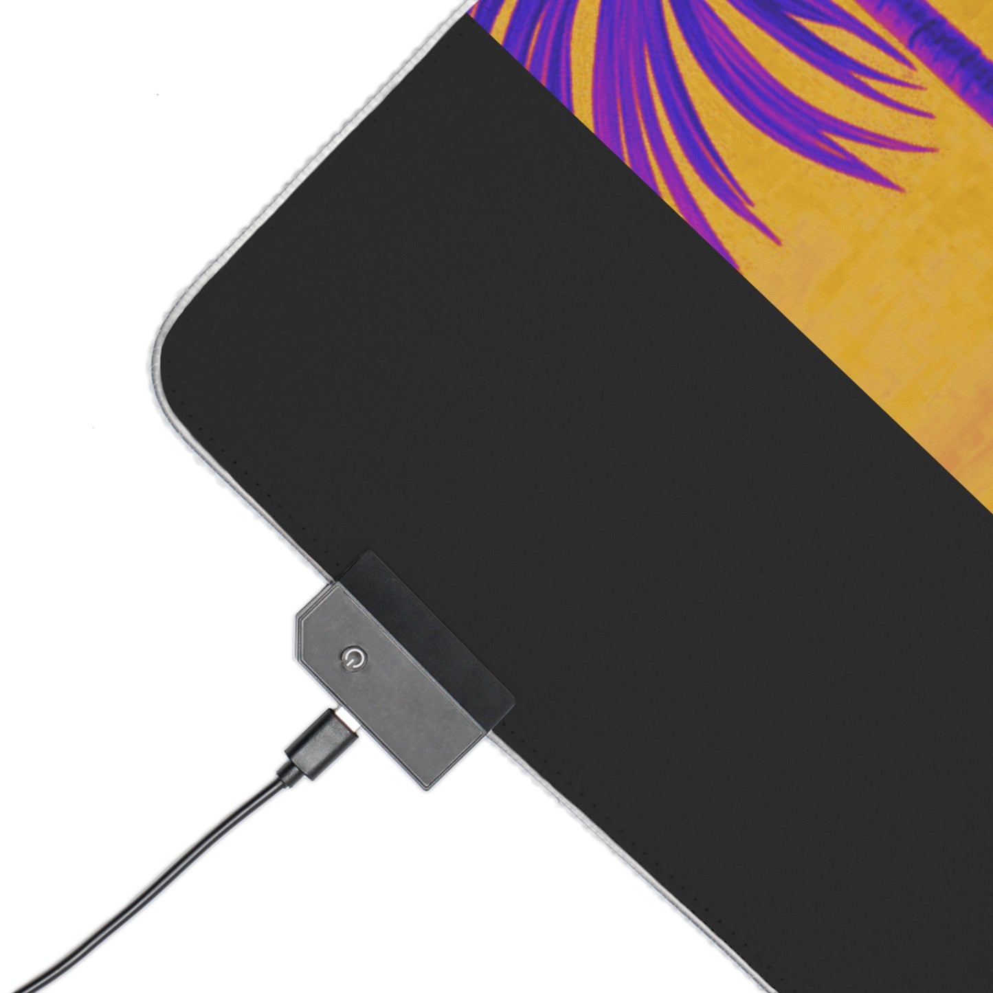 LED Gaming Mouse Pad With Vibrant RGB Lighting, 4 Sizes / Tiny Palm Island, Pop