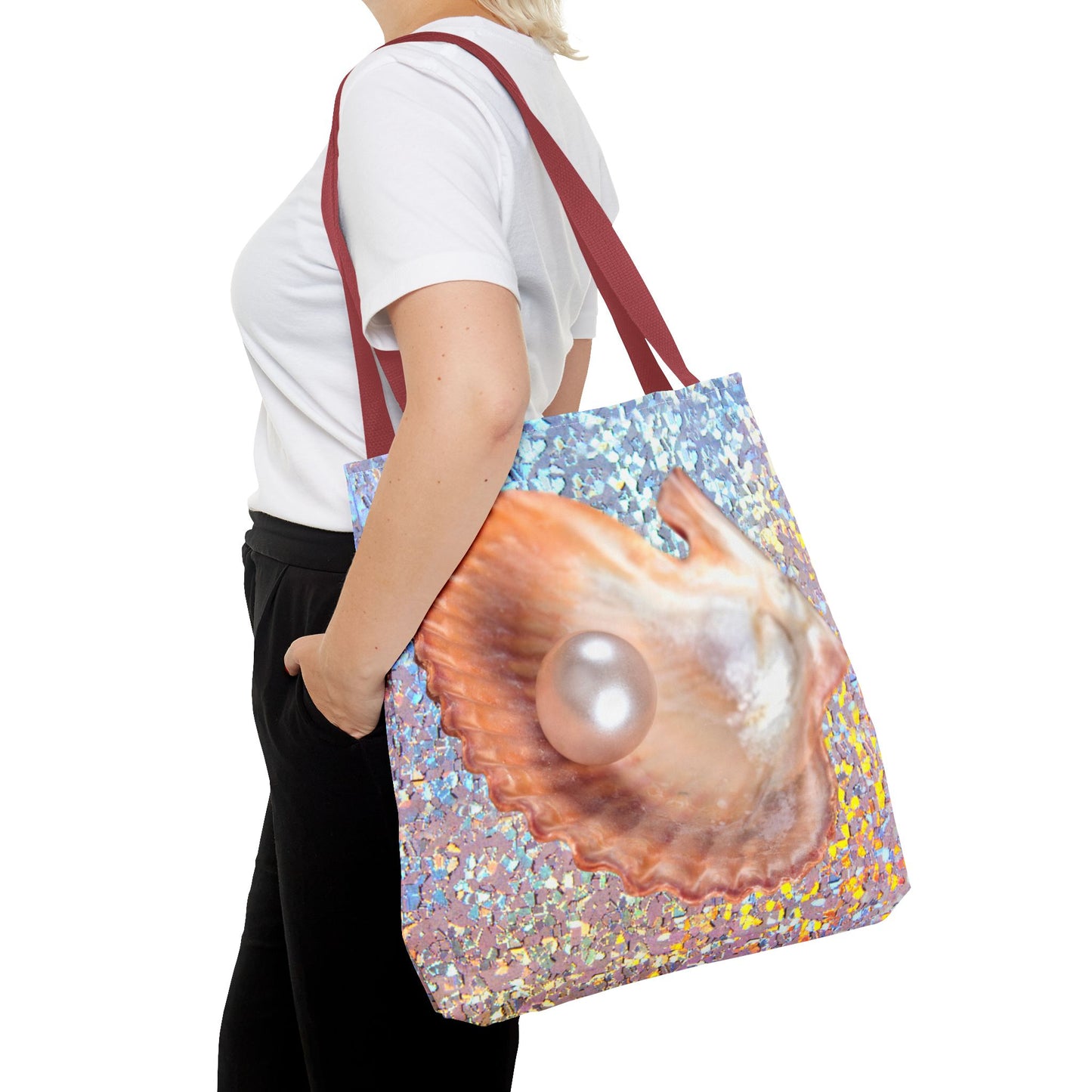 Disco Peach Pearl & Shell Tote Bag - 3 Sizes