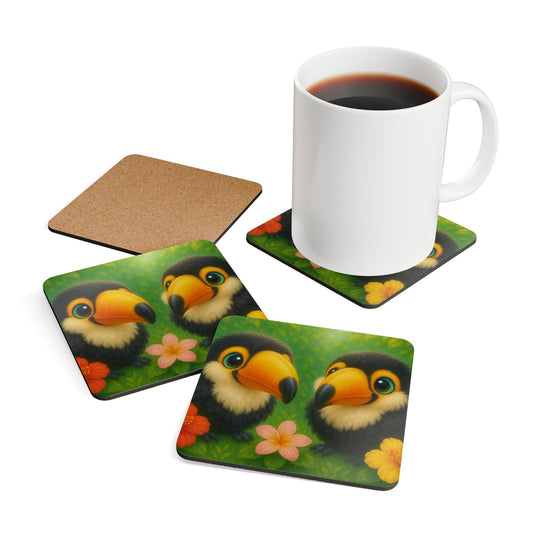 Four-piece Coaster Set - Baby Toucans