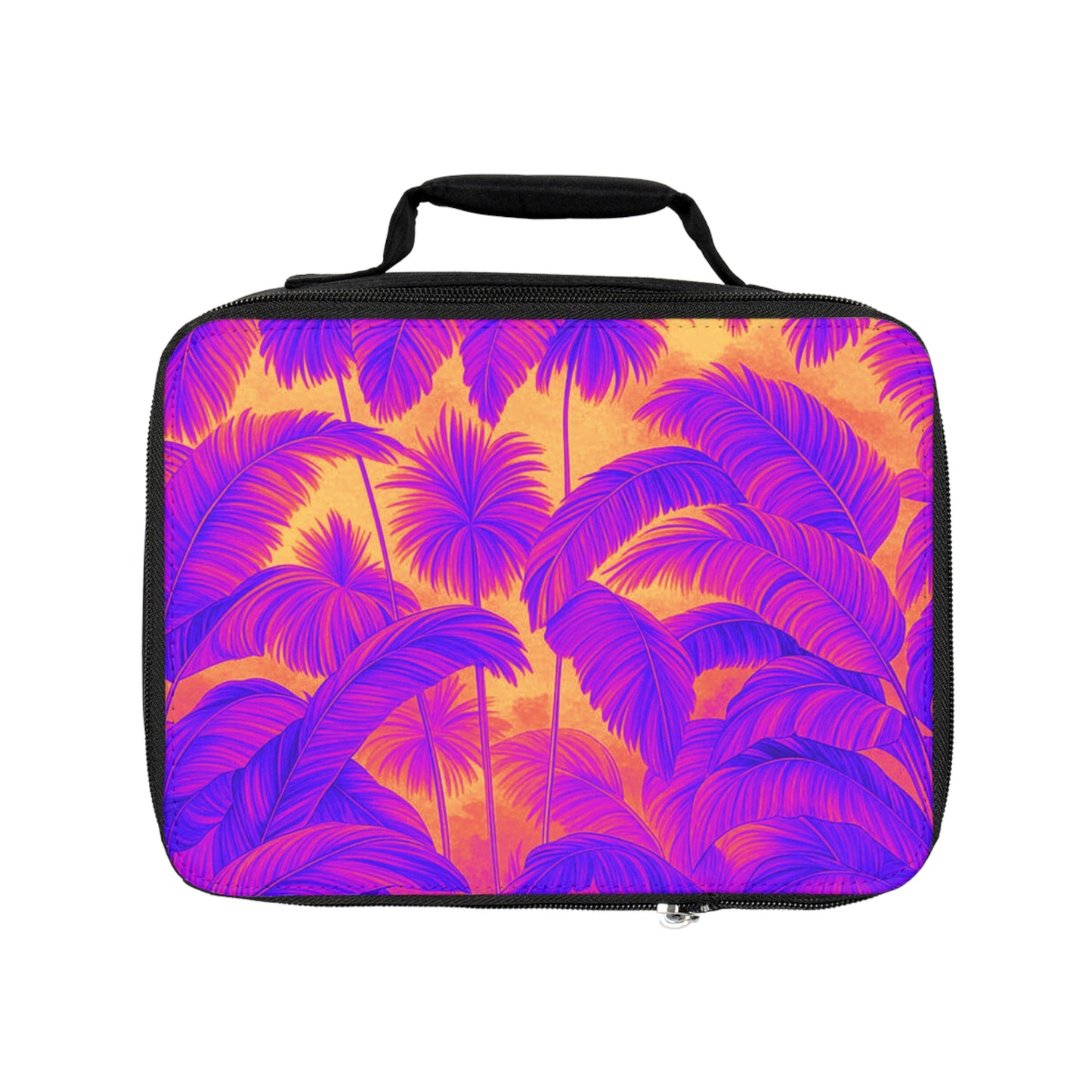 Palm Serenity/Heatwave Lunch Bag - Eco-Friendly Insulated Tote, Adult and Child Lunchbox / Perfect for Picnics, Beach Outings
