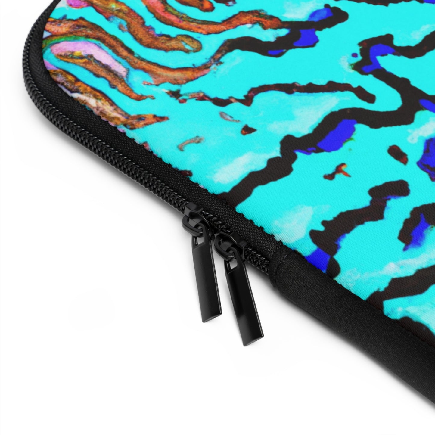 Tropical Laptop Sleeve, 5 Sizes - Perfect for Beach Lovers & Students / Wild Coral, Turquoise
