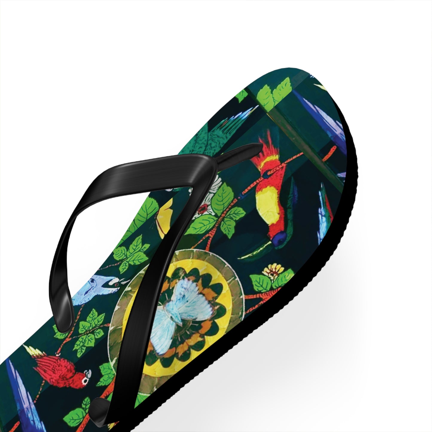 Flip Flops - Parrots & Buttefly/Real Wings