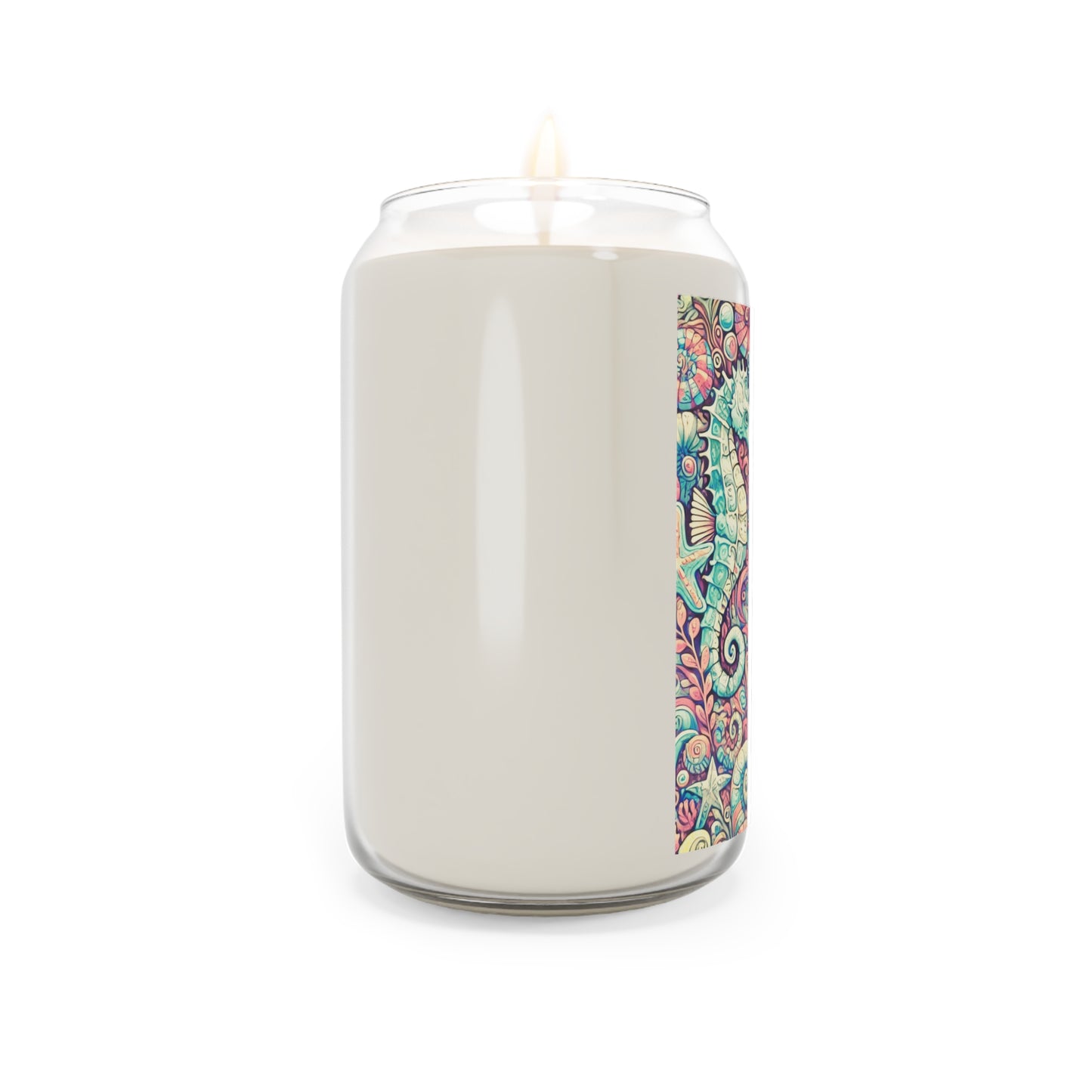 Scented Candle, 13.75oz - Seahorse Trio, Retro