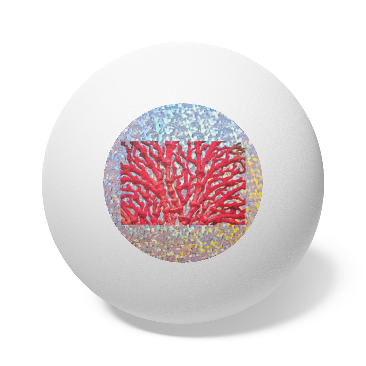 Tropical Paradise Ping Pong Balls - 6 Pack with Disco Red Coral