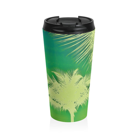 15 oz. Stainless Steel Travel Mug / Palm Glow Glow Green