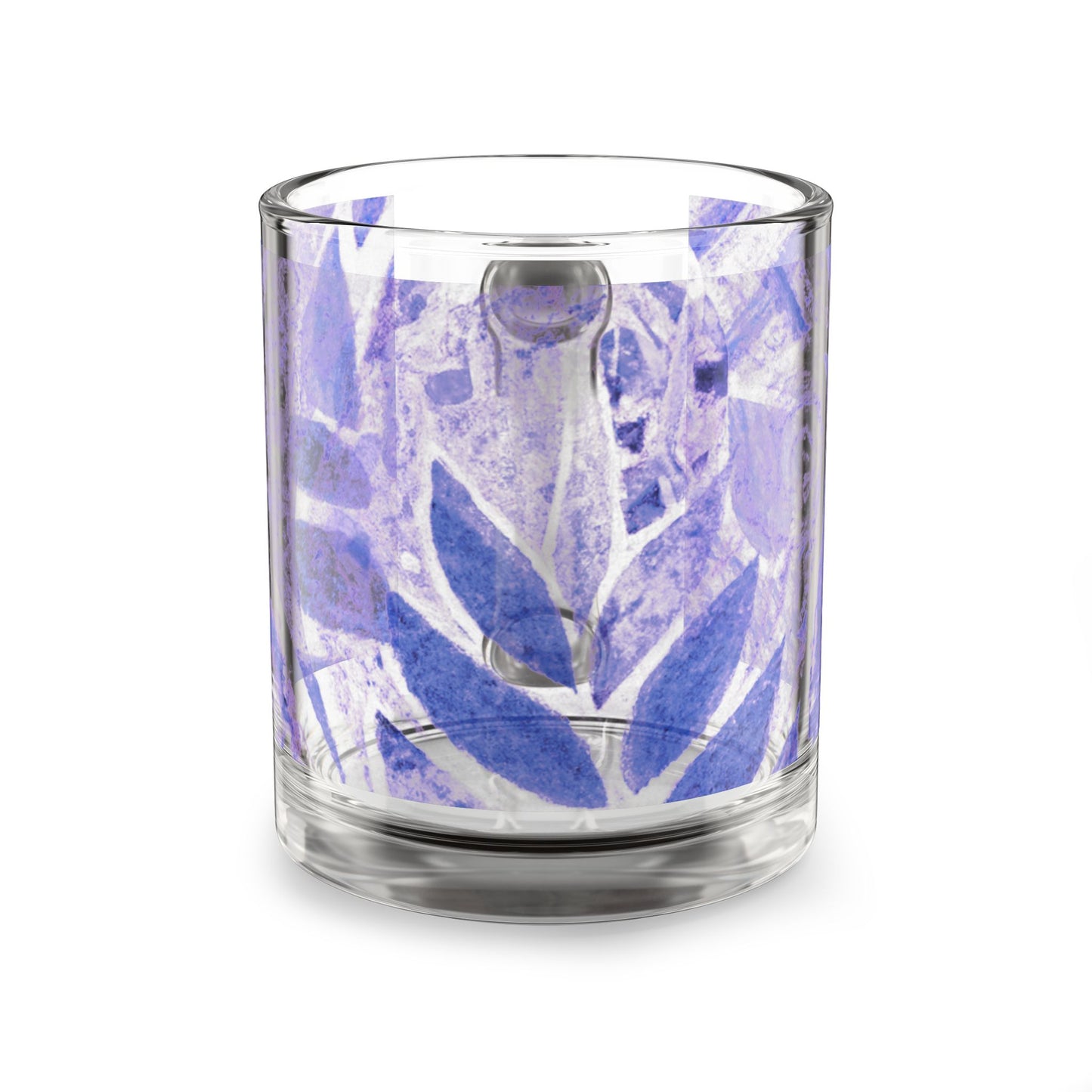 Tropical Glass Mug - 10oz Coffee Cup / Amazon Whimsy, Purple