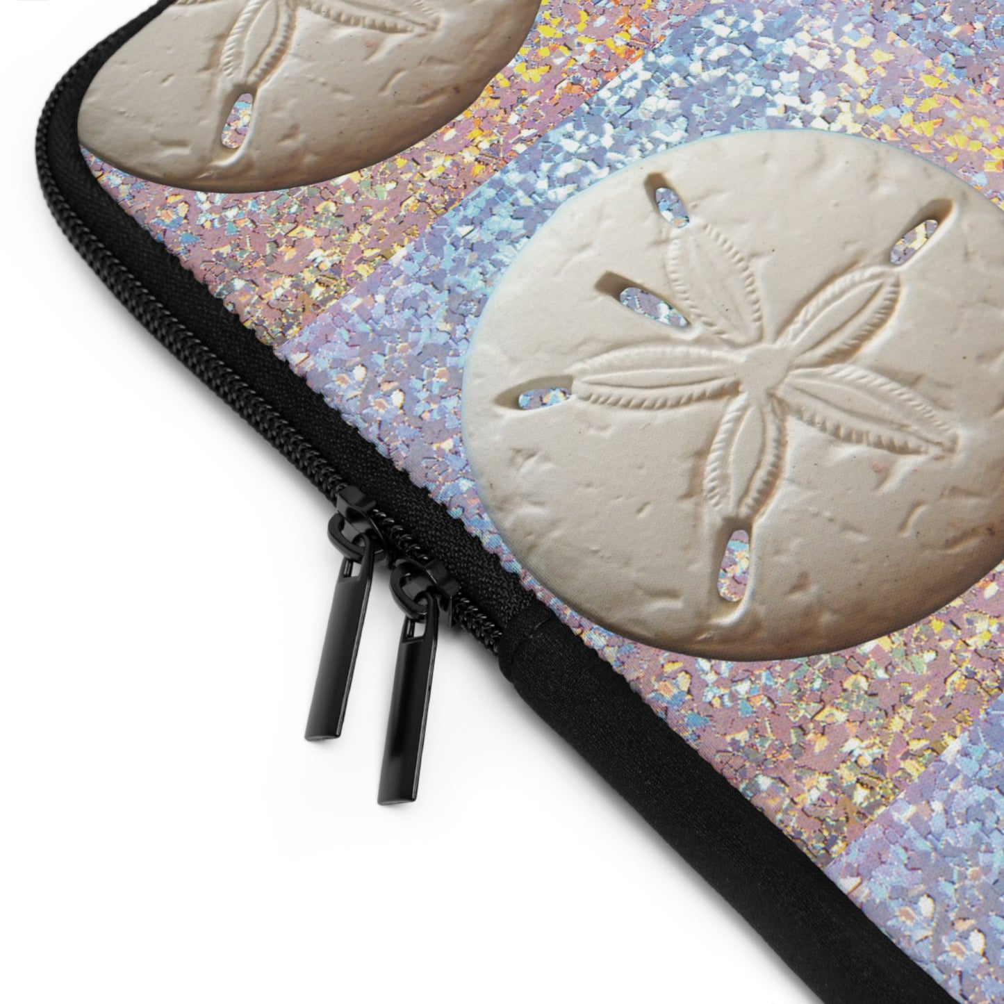 Tropical Laptop Sleeve, 5 Sizes - Perfect for Beach Lovers & Students / Disco Sand Dollar, Repeat