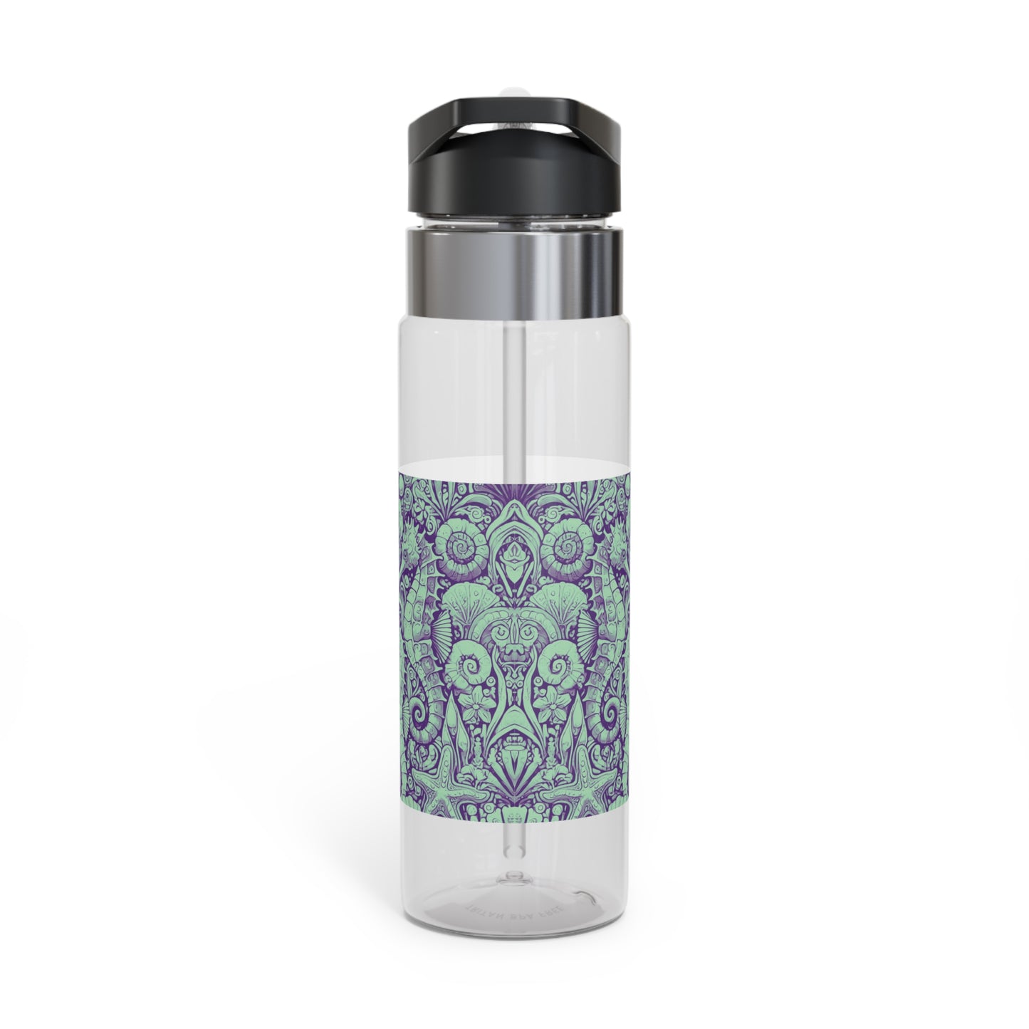 Tropical 20oz Tritan Sport Water Bottle -  Leakproof, Lightweight, BPA-Free / Seahorse Trio, Minty