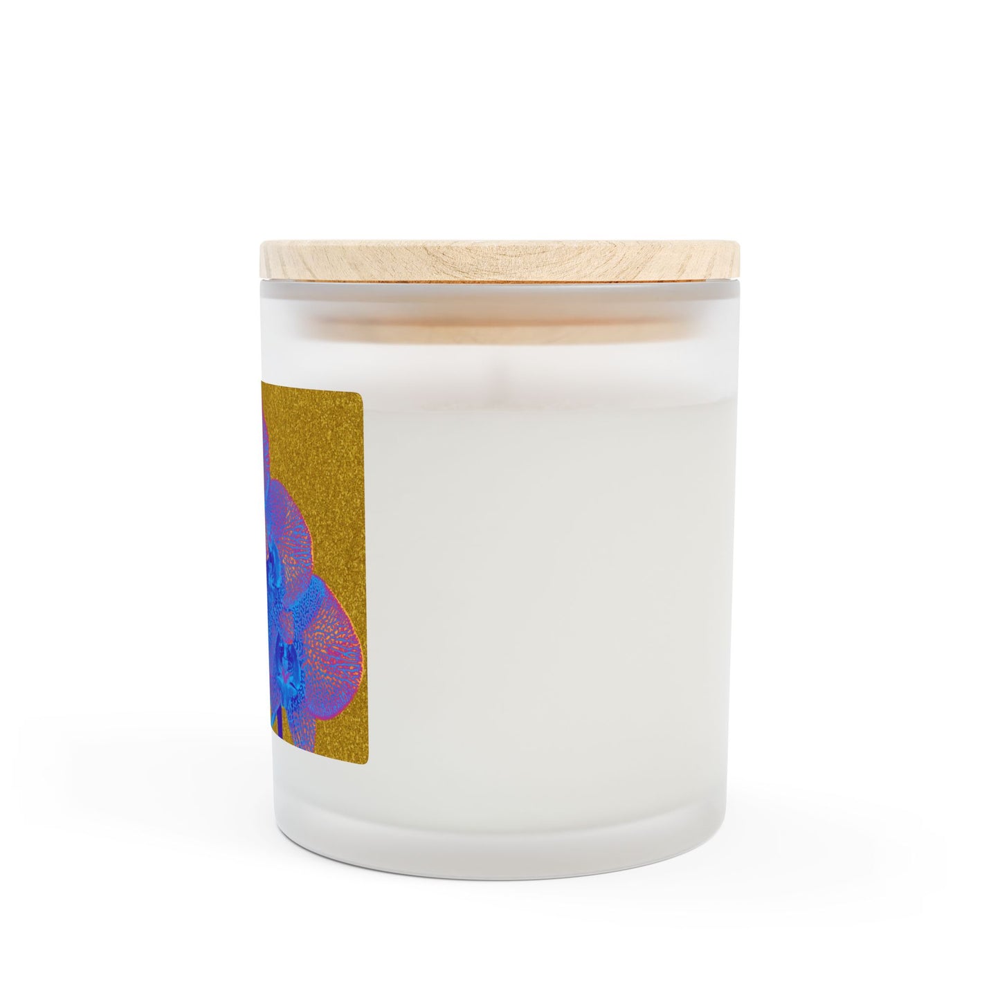 Frosted Glass Candle, 11oz, Red Heatwave Orchid | Gold