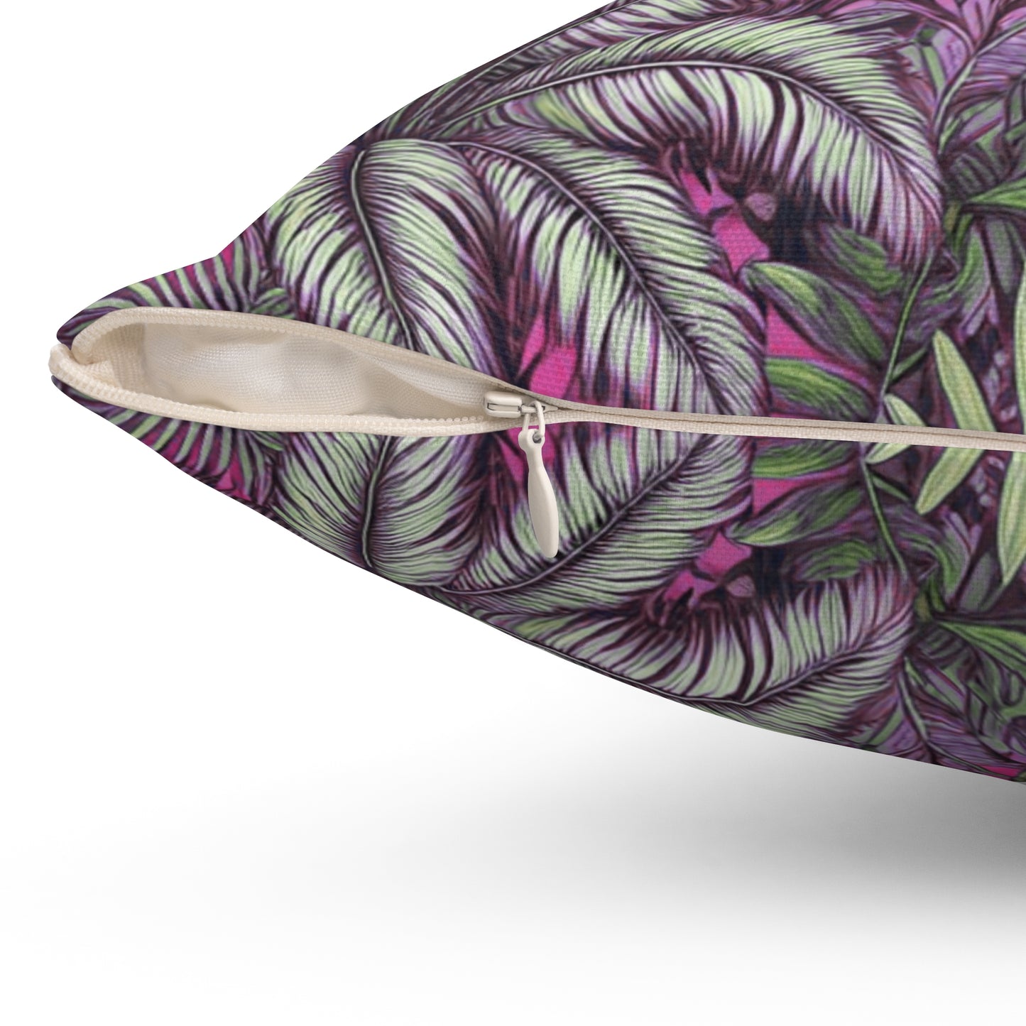 Decorative Pillow - Accent Cushion, 4 Sizes / Tropical Fruit, Hot Pink