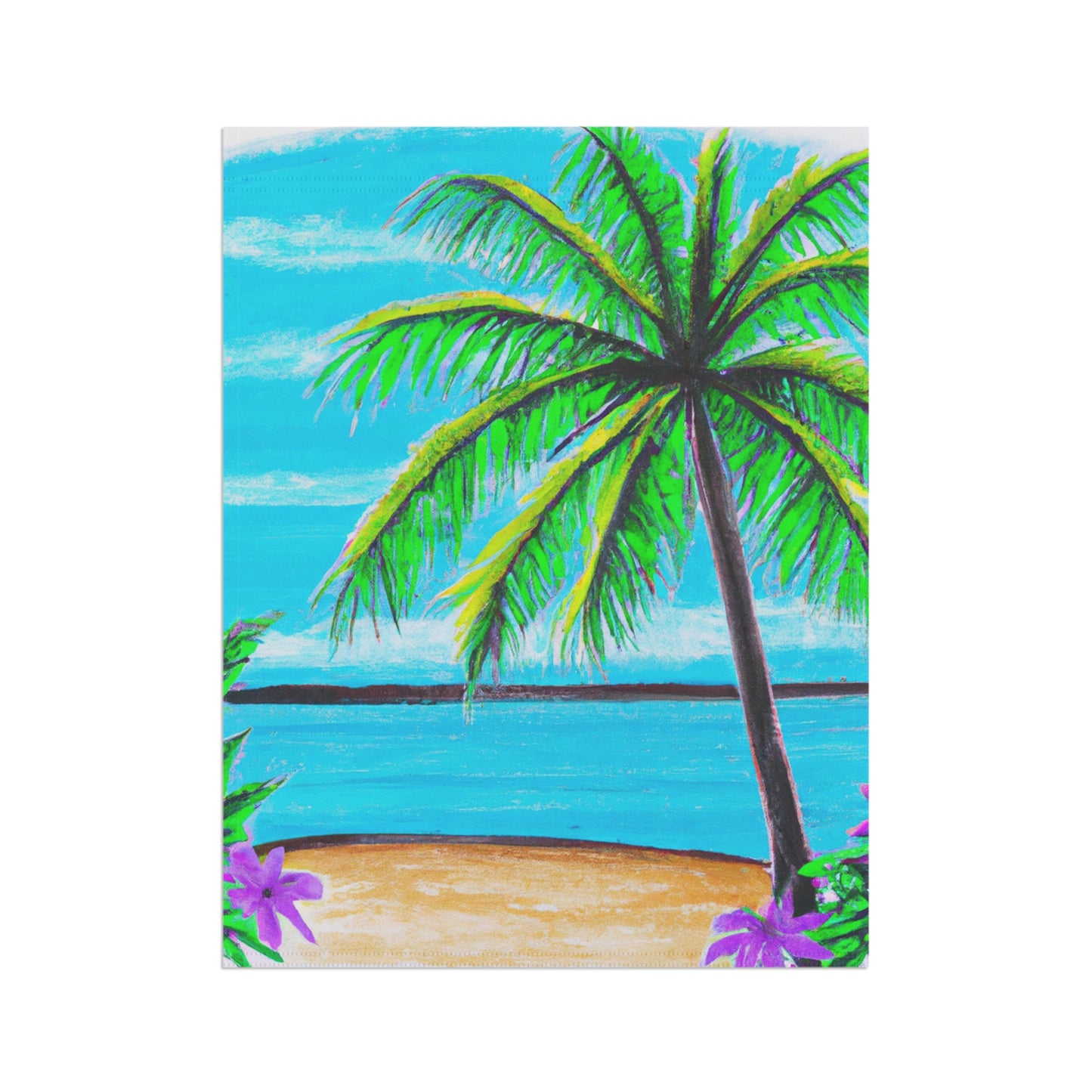 Tropical Garden Flag - Perfect for Outdoor Decor / Midnight Flowers, Navy