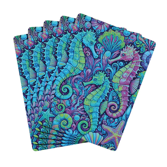 Poker Playing Cards - Seahorse Trio/Turquoise Pop