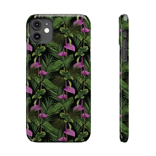 Slim Phone Cases - Anthurium and Palm