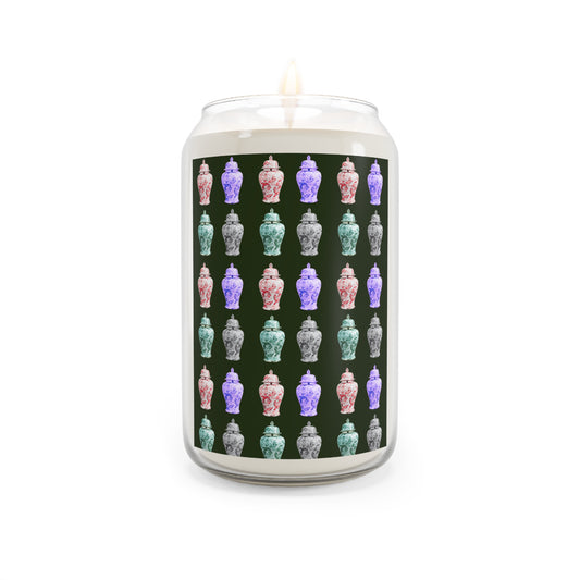 Scented Candle, 13.75oz - Pop Art Tropical Ginger Jars, Repeat Black