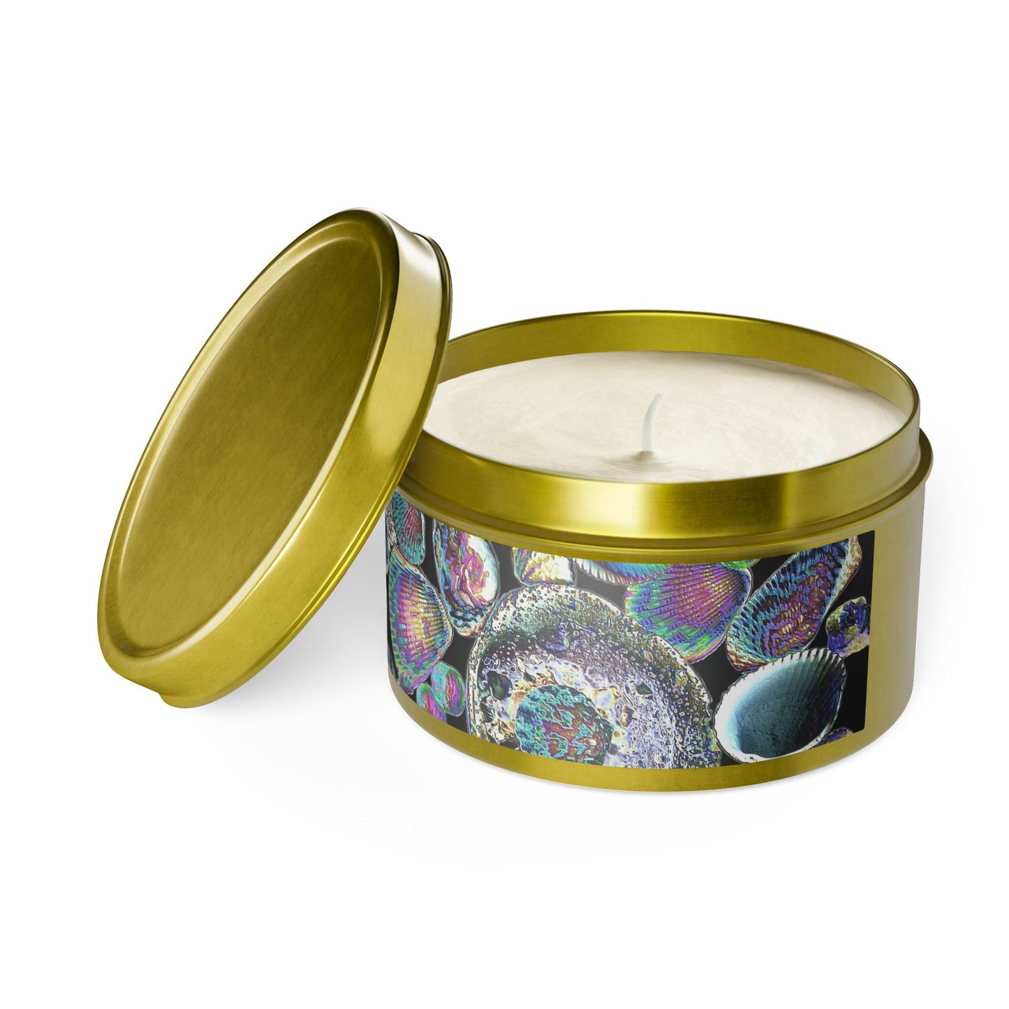 Tin Candles with Unique Shell Design - Heatwave Shell Collection