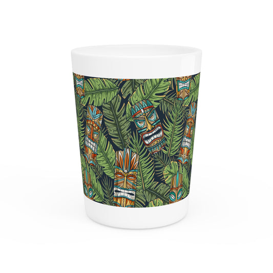 Ceramic Shot Glass - Tiki Greenery