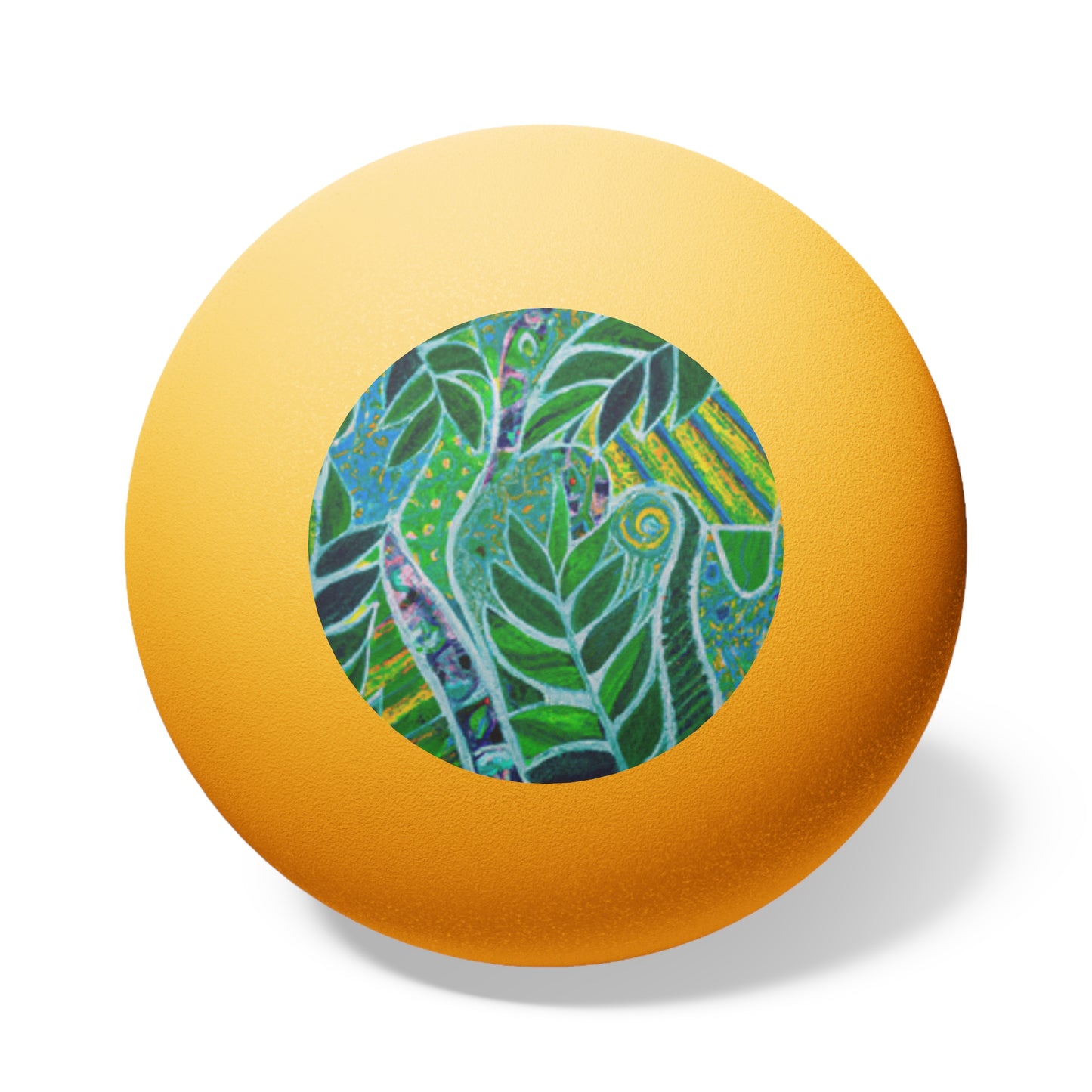 Tropical Paradise Ping Pong Balls - 6 Pack with Amazon Whimsy Green/Orange