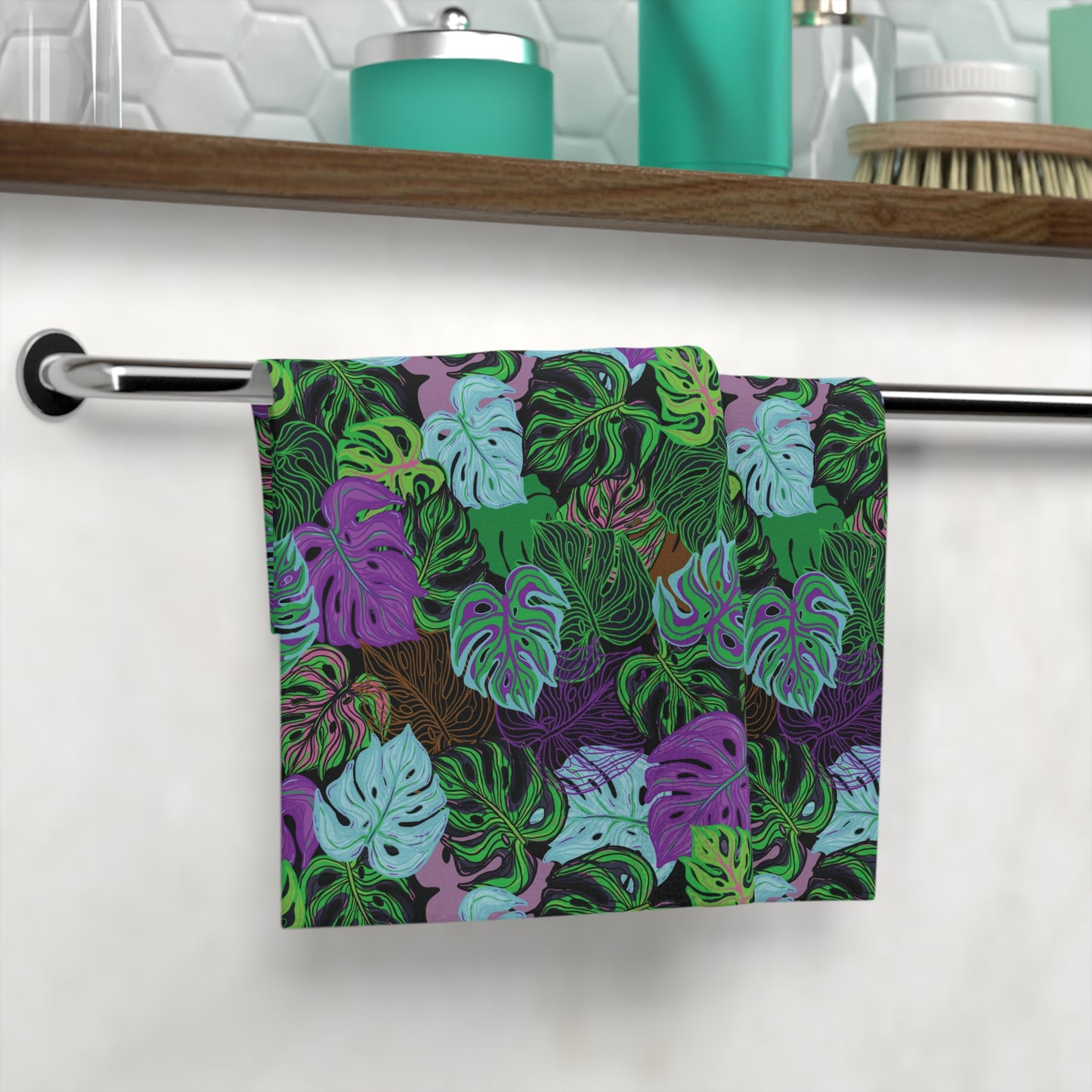 Face Towel - Monstera Party