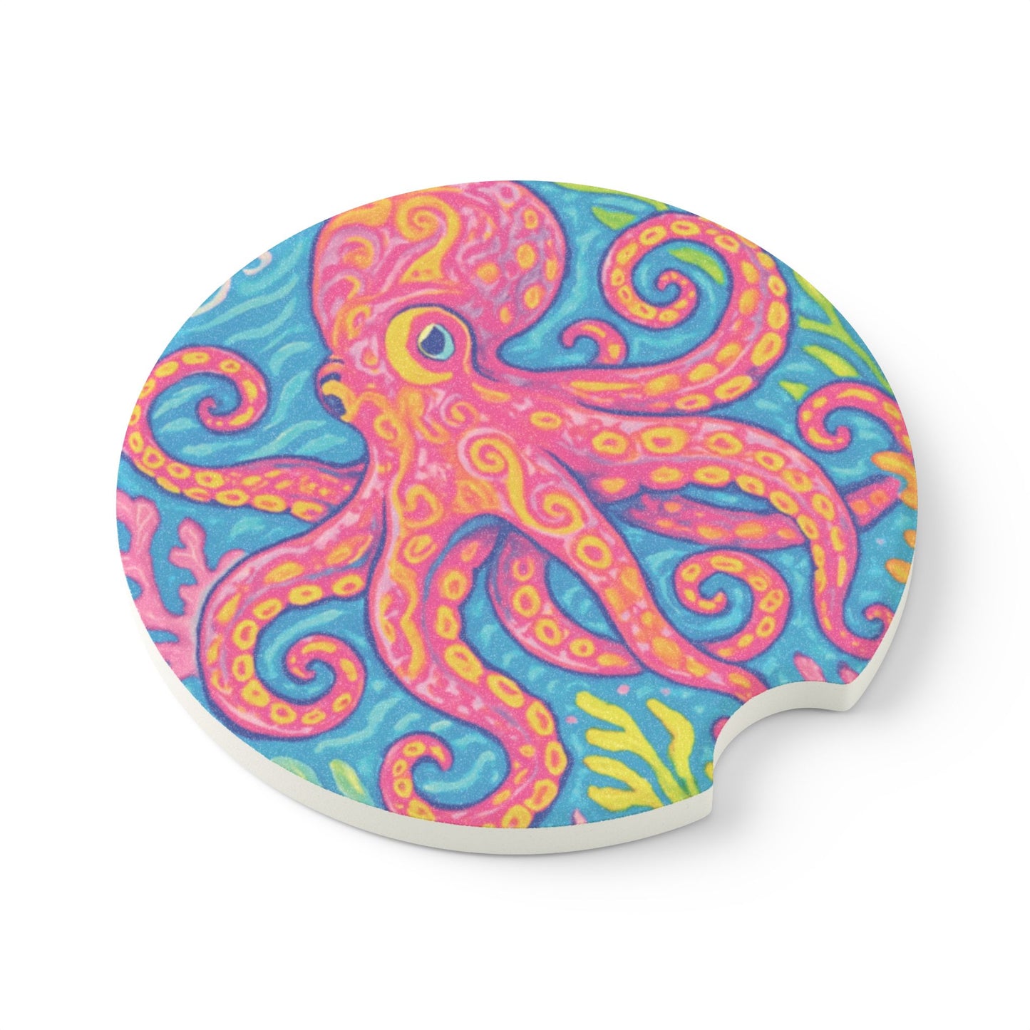 Soapstone Car Coaster - Kraken Joe