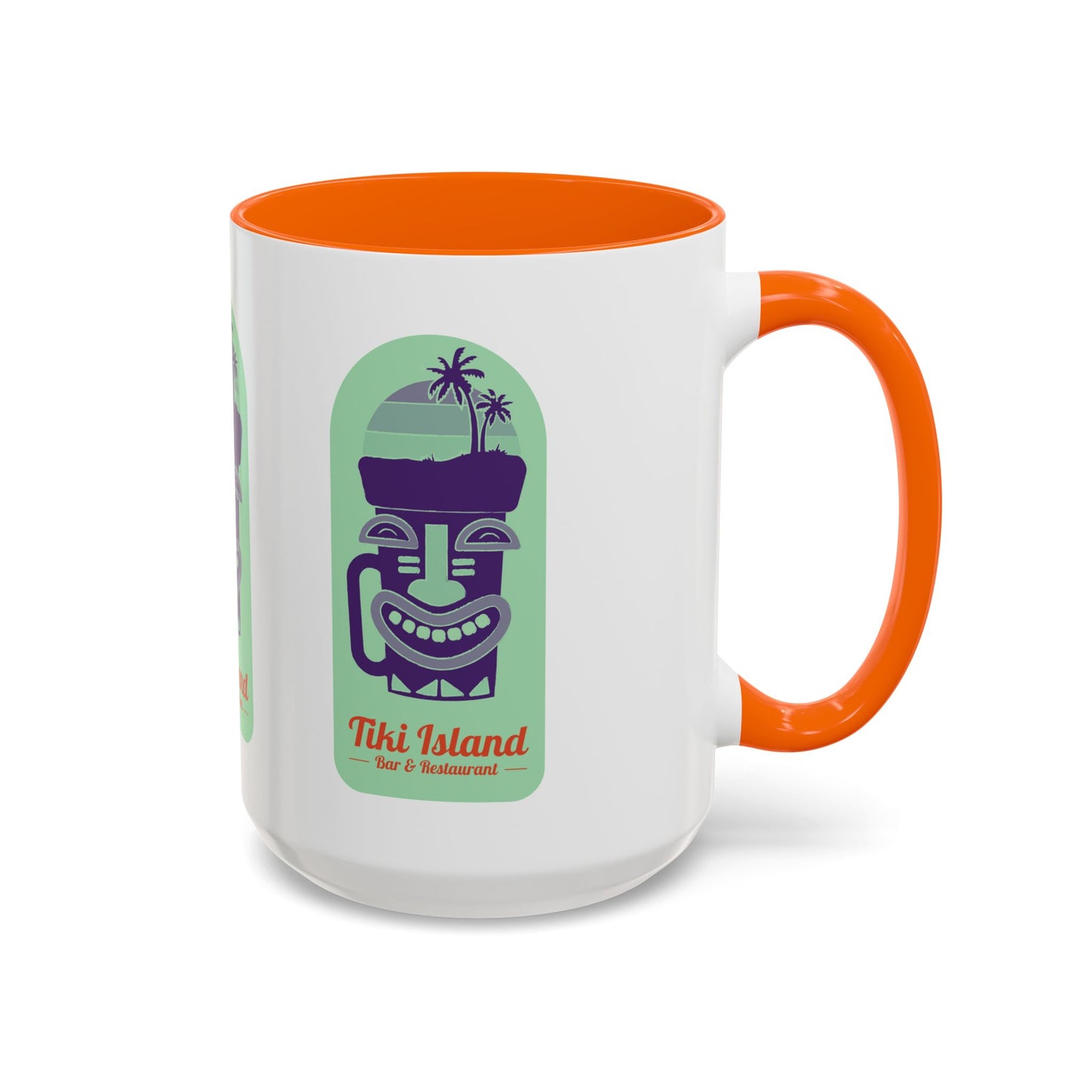 Tiki Island Accent Coffee Mug - Fun Tropical Drinkware for Beach Vibes, green