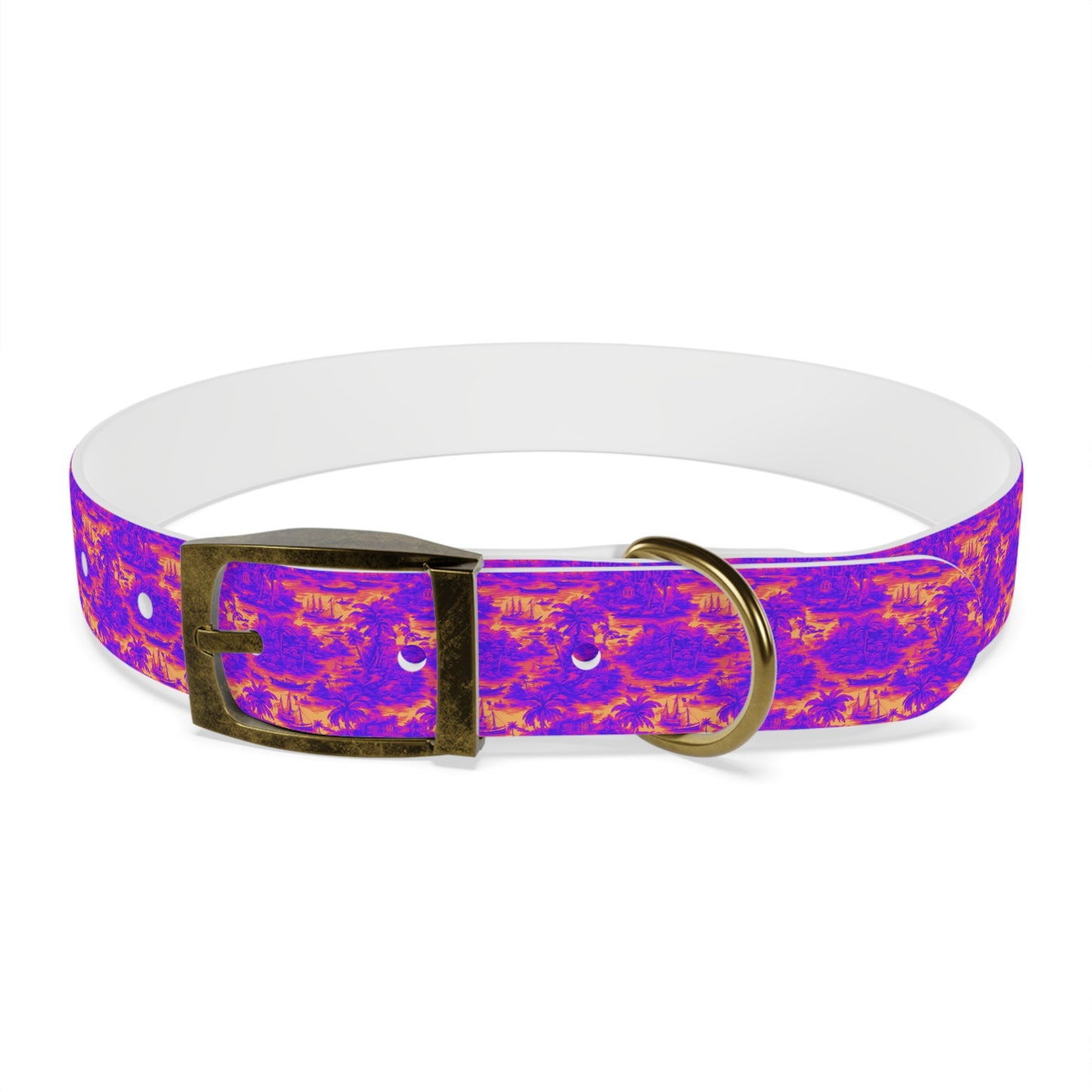 Dog Collar - Crazy Cool Tropical Toile