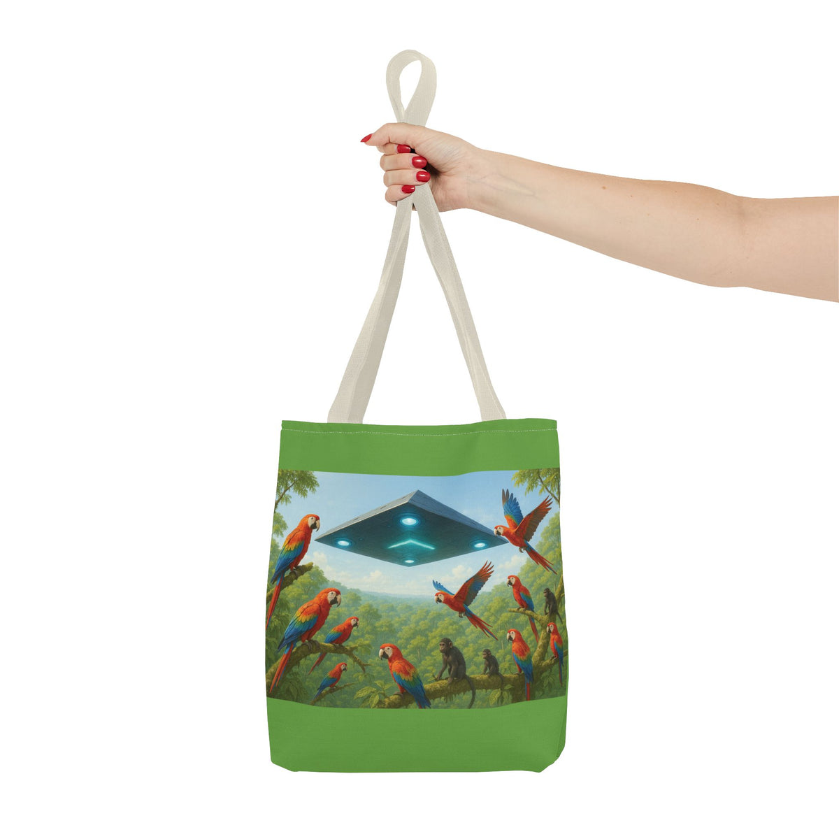UFO and Macaws Tote Bag - 3 Sizes