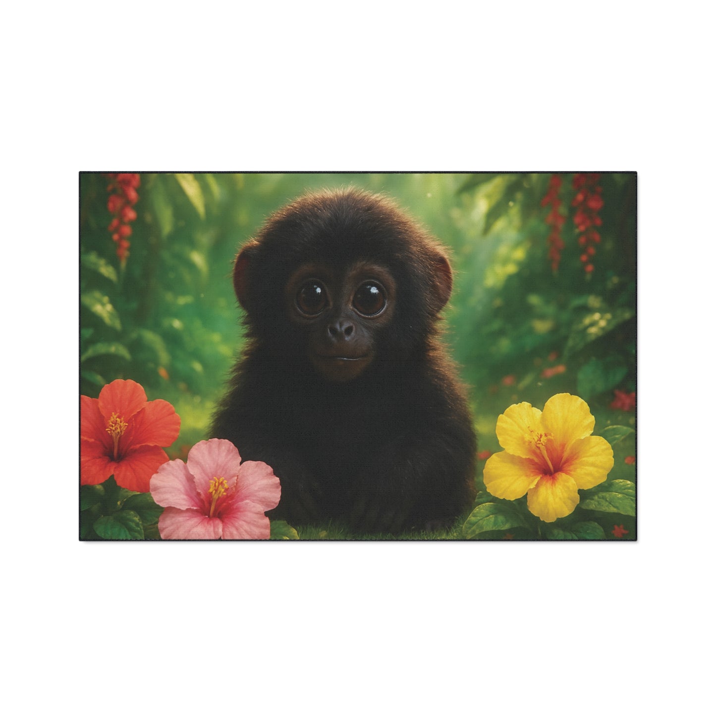 Heavy Duty Floor Mat, 5 Sizes – Tropical Area Rug for Home Décor / Baby Howler Monkey