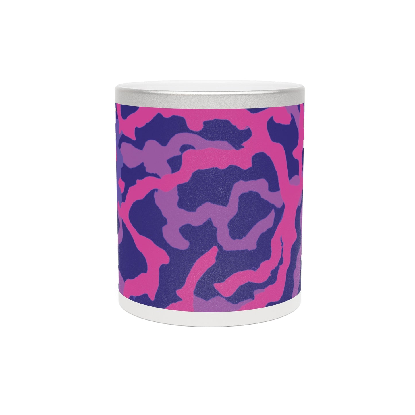 Tropical Metallic Mug, Gold or Silver - Coral Threads/Heatwave