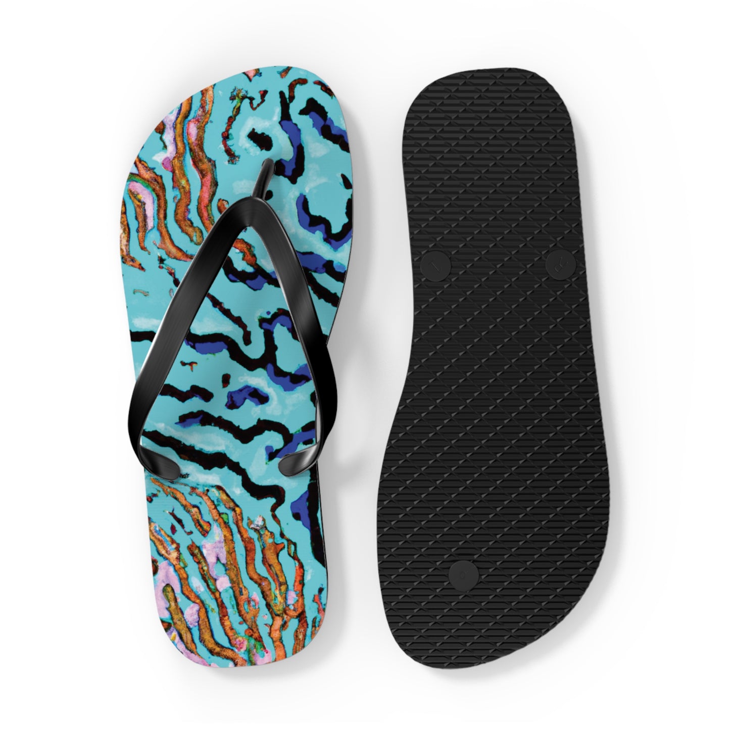 Flip Flops - Wild Coral Reef, Turquoise
