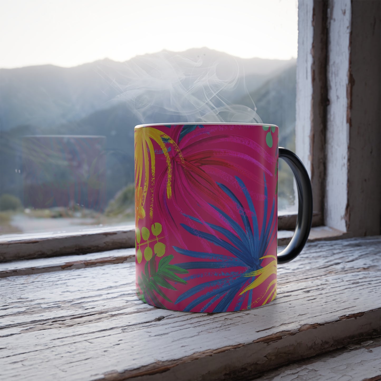 Color Morphing Mug, 11oz, Exotic Flora