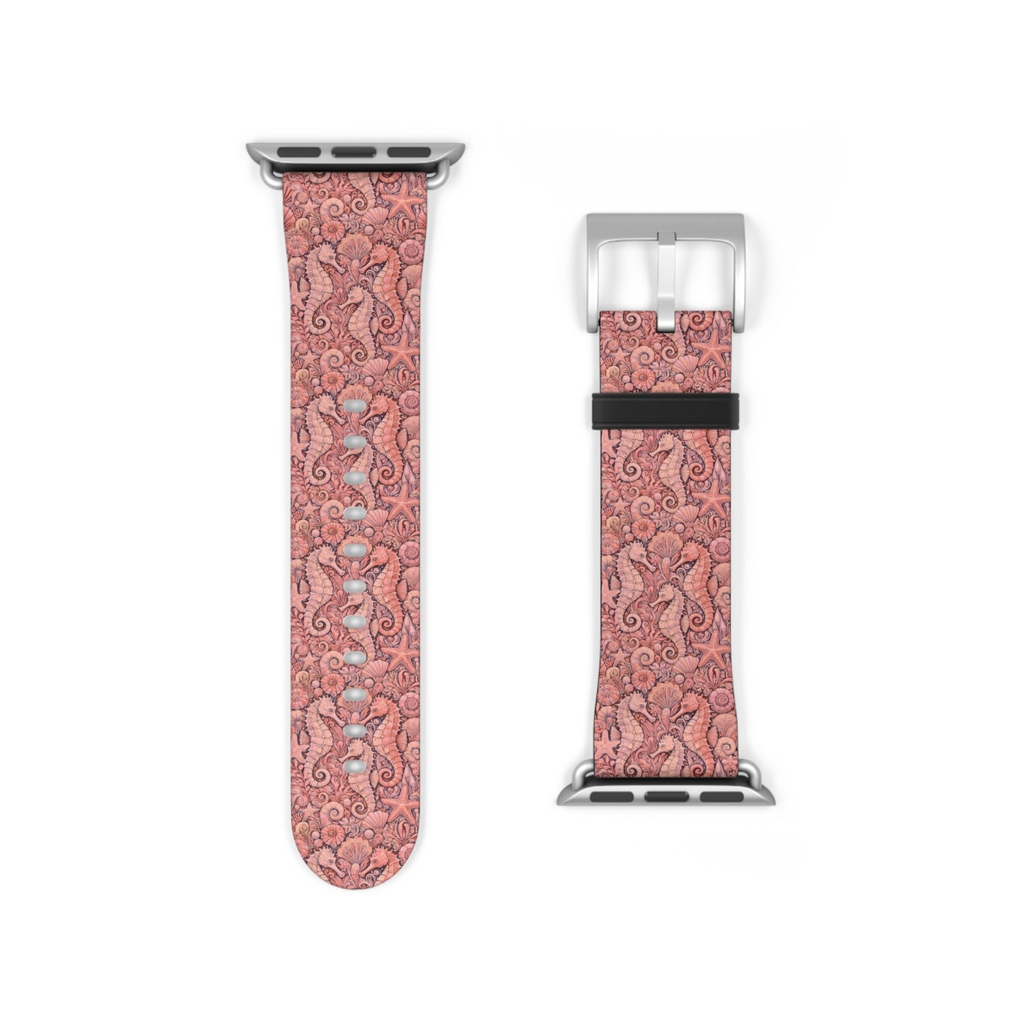 Apple Watch Band - Tropical Seahorse Trio, Red