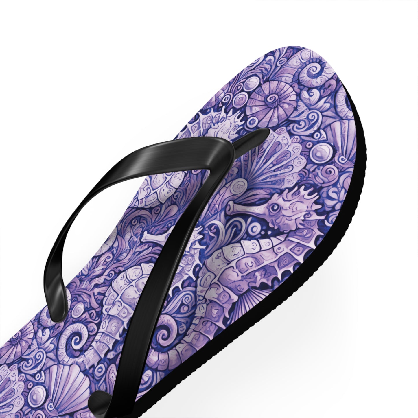 Flip Flops - Seahorses/Amethyst