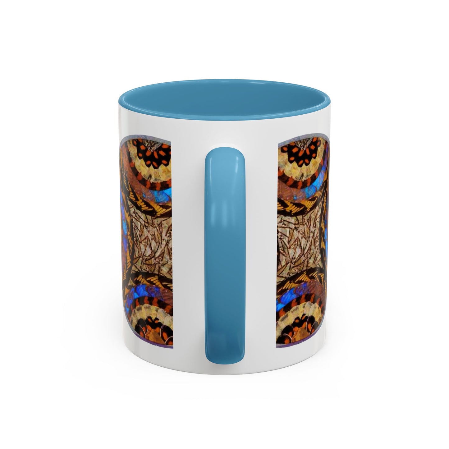 Accent Coffee Mug (11, 15oz), 8 Colors - Real Butterfly Wings Plate #3