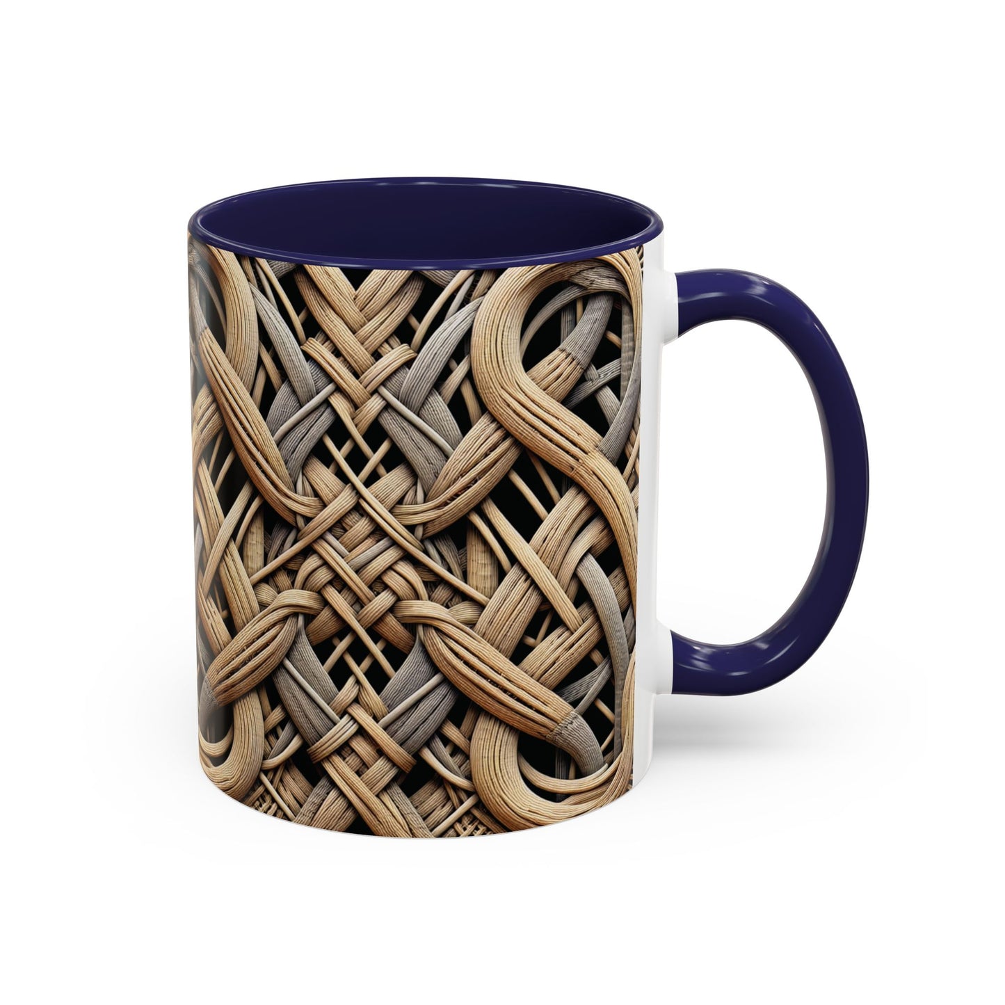 Accent Coffee Mug (11, 15oz), 8 Colors - Beach Wicker