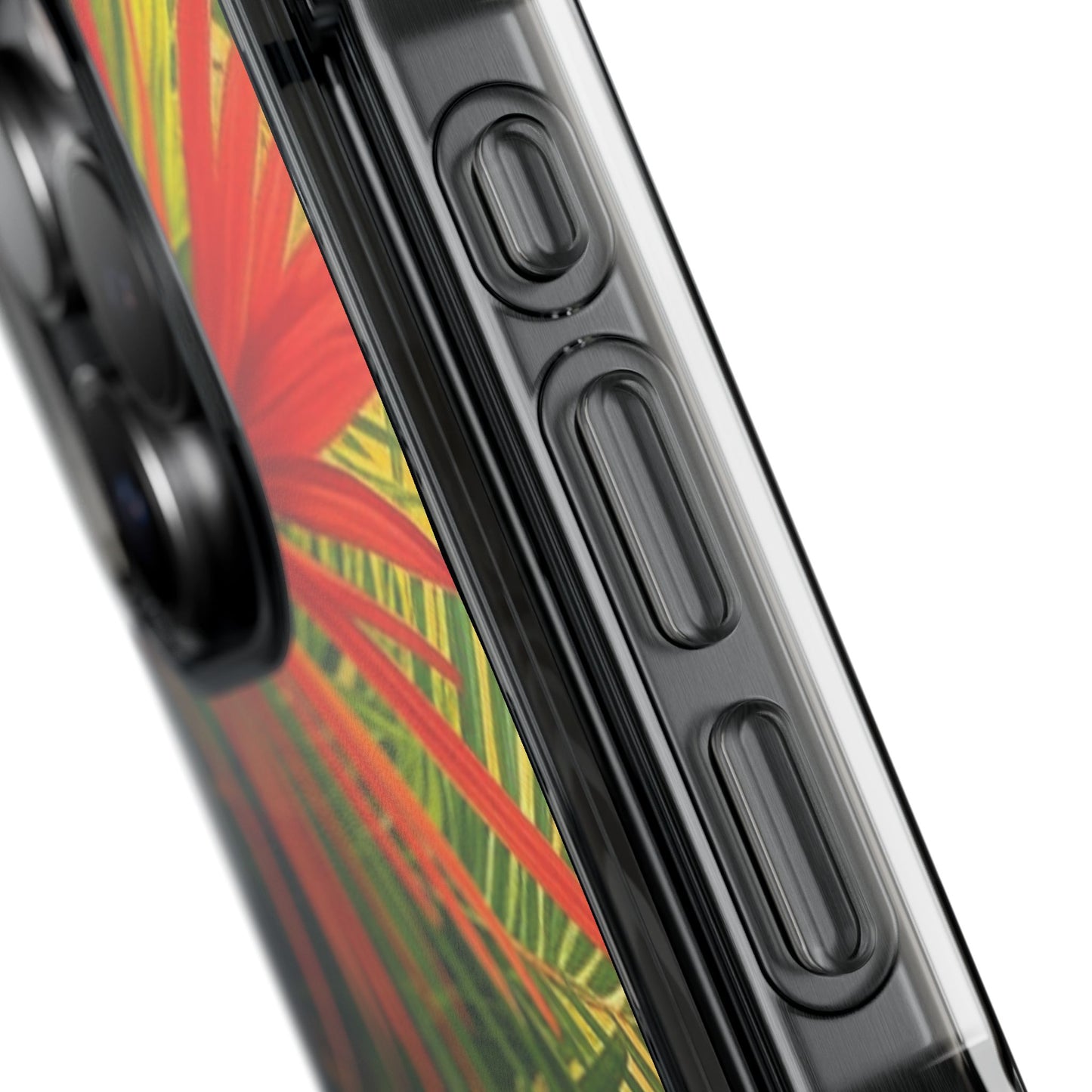 Red Flame Palm Magnetic Clear Phone Case, Many Models