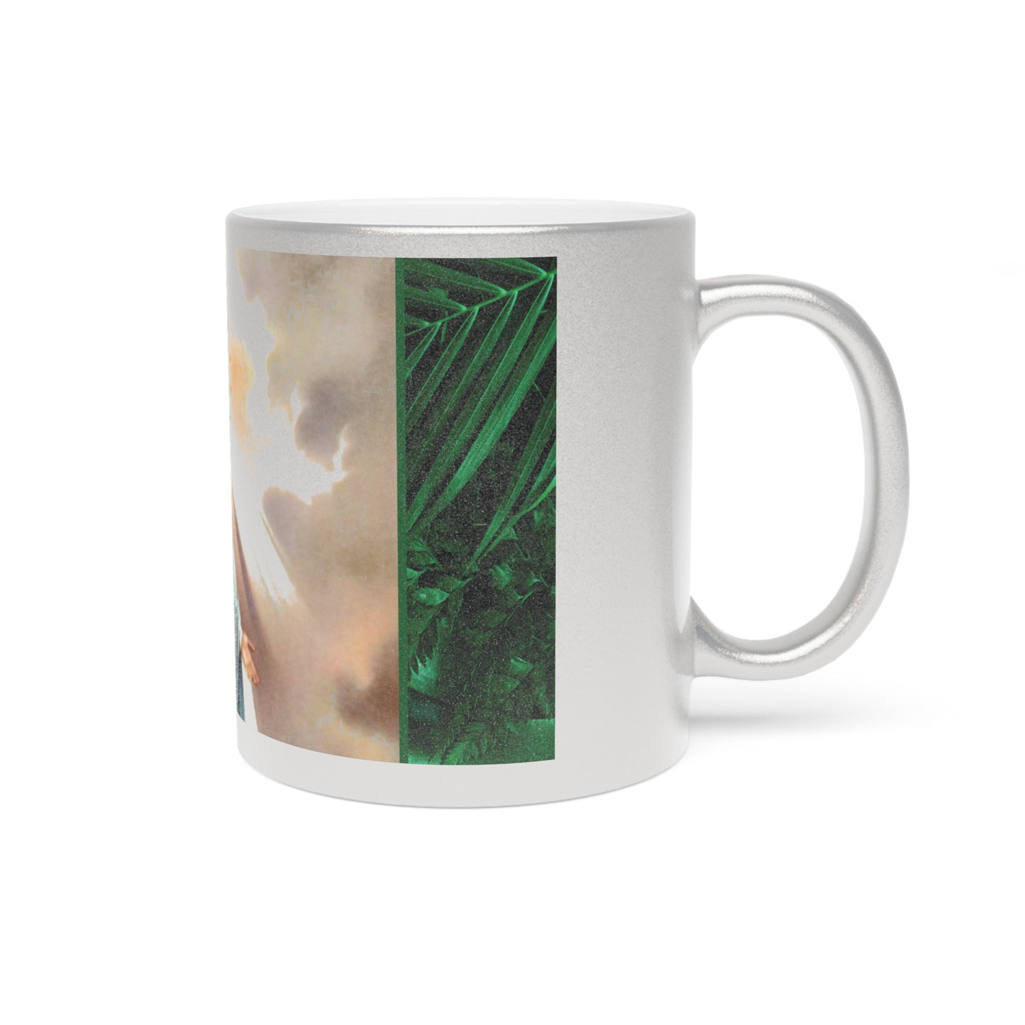 Religious Metallic Mug, Gold or Silver - MACRO "Tropical Rainforest Our Lady of Grace"