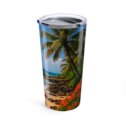 20oz Tropical Glossy Tumbler, Stainless Steel / Meet You There