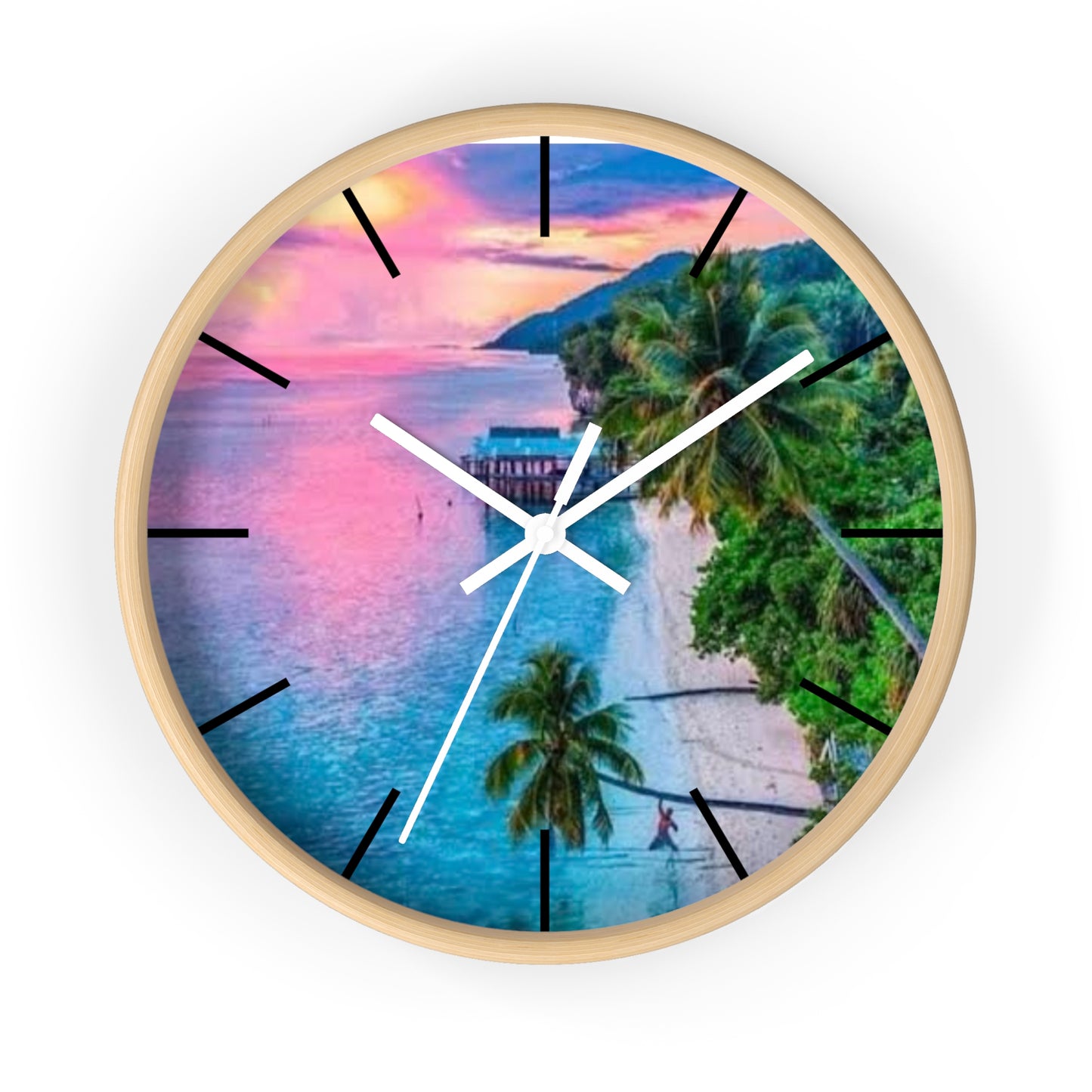 Wall Clock, Pink Island Time, Hands/Base Variants